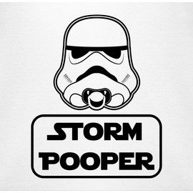 Shirtracer - Baby Bodysuit Boy Girl - Sayings - Storm Pooper, 1 White