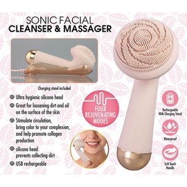 Flawless Silicone Facial Cleansing Brush -Sonic Face Cleanser & Massager Exfoliating Skin
