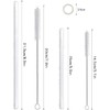 Annvchi glass straws reusable – transparent wide glass straws –