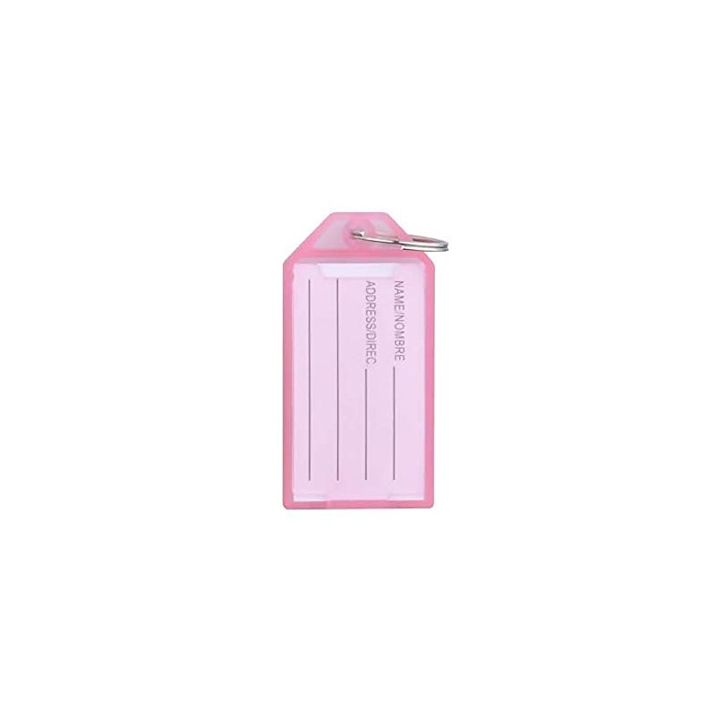 SENRISE Plastic Keychains for Luggage, Name Tag with Split Ring,