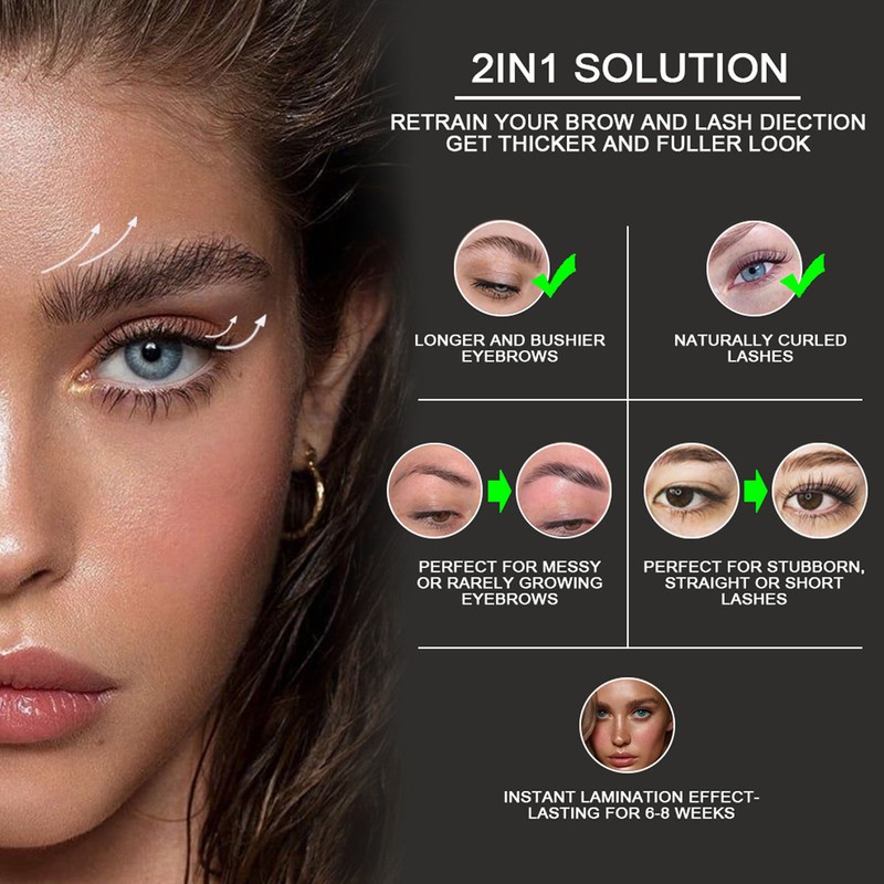 Eyebrow Lamination Kit Semipermanent Safe Moderate 6 to 8 Weeks
