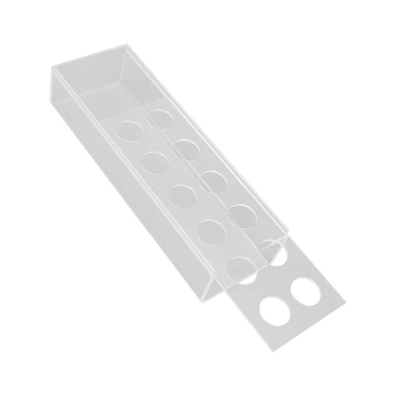 Clear Acrylic Flower Vase Multi Holes Elegant Decorative Long Rectangle