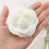 Liyquint Camellia Flower Brooches,Camellia Fabric Pin，Women Girls Camellia Floral Pins，Flower