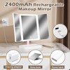 LED Travel Makeup Mirror, Rechargeable, 3-Sided, 78 Lights, Touch Control