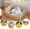 PETSITE Elevated Wood Cat Bed, Cute Small Pet Bed with