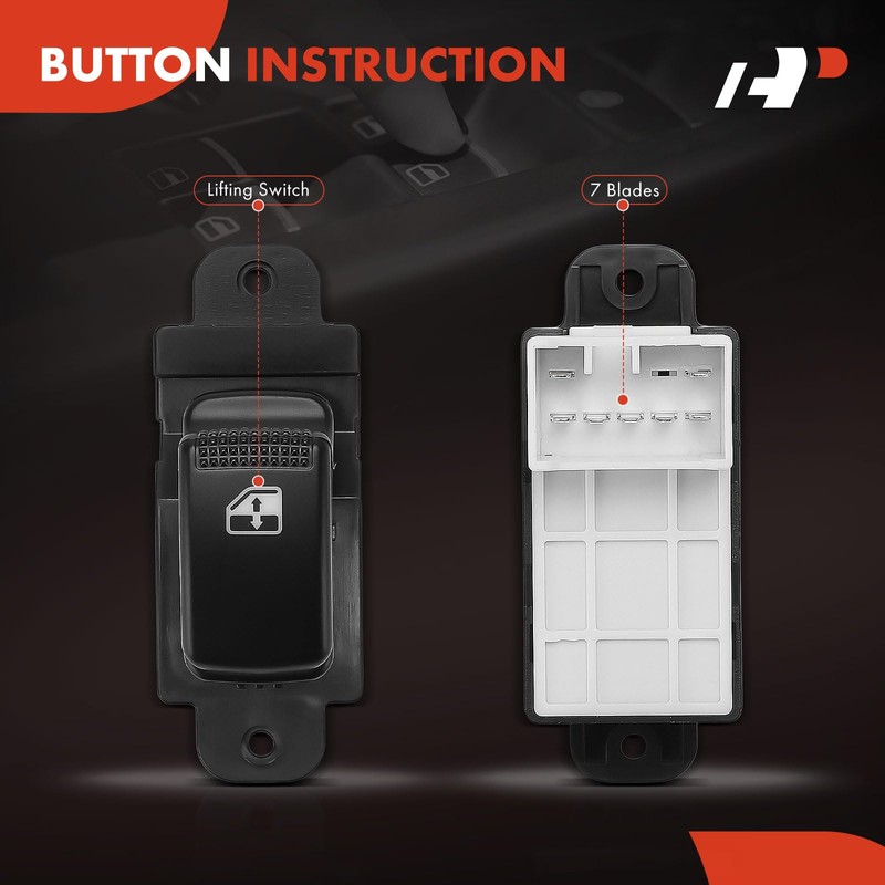 A-Premium Power Window Switch Compatible with Kia Spectra 2007-2009, Spectra5