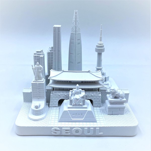 Seoul 3D City Famous Building Model Statue Souvenir Decoration for