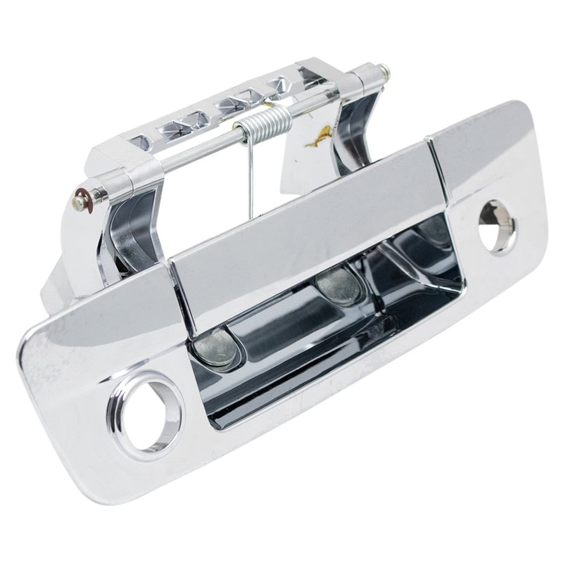 TRQ Chrome Tailgate Handle & Reverse Backup Camera Kit Set