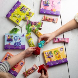 48 Tail Fruit Roll Healthy Snacks | Box of 12 packs each 4 Individual Fruit Rolls | Variety of flavors for Kids and Adults. No added sugar, non-GMO, source of vitamins, fiber.