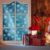 Fassory 93 Pcs Glittering Silver Snowflake Window Stickers, Reusable Winter