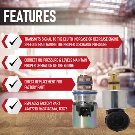 Transmission Pressure Sensor and Governor Pressure Solenoid Kit - Replaces 4617210, 56041403AA - Compatible with Dodge, Ram and Jeep - 1996-1999 - Dakota, 1500, 2500, 3500, Grand Cherokee, B1500