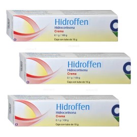 3 Pack Hidrocortisona Crema 1% Tubo 15g Hidroffen Offenbach