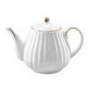 Alipis Ceramic Teapot Elegant White Tea Pot for Home Use