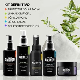 Kit Facial Antiedad Hombre Smooth Piel Mixta Grasa 5pz