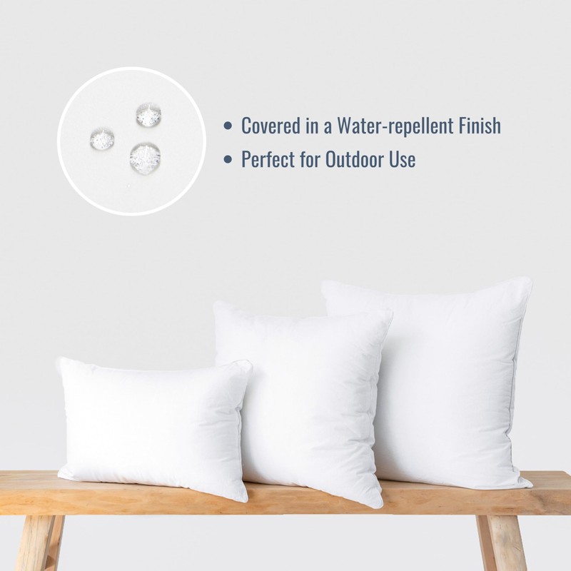 Hofdeco Premium Bolster Pillow Insert, Set of 2, 9"x26" (for
