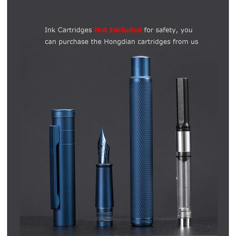 Hongdian Fountain Pen Dark Blue Forest Fine Nib Pen, Classic