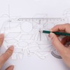 Multifunctional Geometric Ruler, Flexible Plastic Drawing Ruler, Transparent, Multi-Purpose Drawing