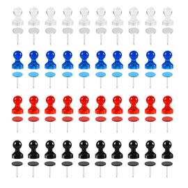 40 Sets Colorful Magnetic Thumb Tacks, Magnet Metal Push Pins, Poster Hangers for Cork Board, Bulletin Board, Cubicle, Wall and Classroom