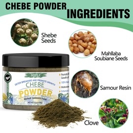 WOZUTUNT Organic African Chebe Powder for Enhanced Hair Growth, Strength & Long Moisturized Hair For Men & Women 3.5 Ounces
