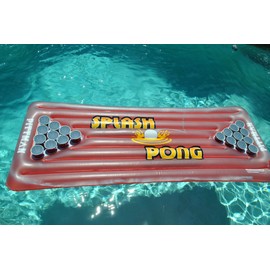 Pittman Outdoors Splash Pong Inflatable Floating Beer Pong Table with LED Lights, 2 Person, Multi (PPI SPLTE)