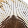 Koushodo Men's Folding Fan, Sparrow Rice Fan, 8.7 inches (22