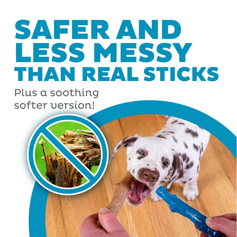 Outward Hound Dogwood Puppy Durable Dog Chew Toys, Real Wood