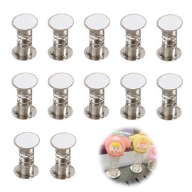 PAVIKE 12pcs Spring Base Bobblehead Spring Doll Base Dashboard Bobble Bobble Head Doll Spring Base Snowflake Mud Pearl Spring Toy Spring Toy Spring Silver