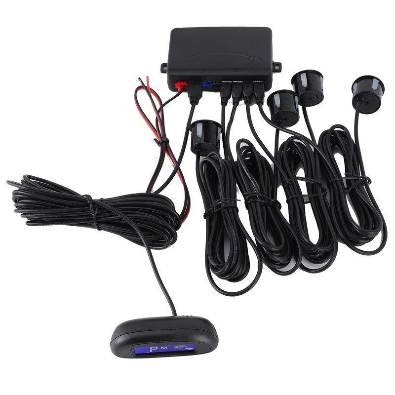 Auto LED Parking Sensor Backup Radar System Buzzing Alarm Weatherproof