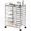 Simple Houseware Utility Cart with 15 Drawers Rolling Storage Art