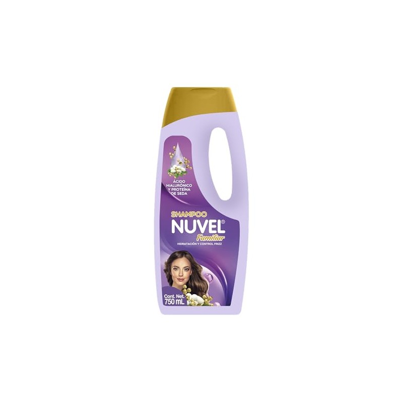 Nuvel Shampoo Hidratación y Control Frizz con Ácido Hialurónico y