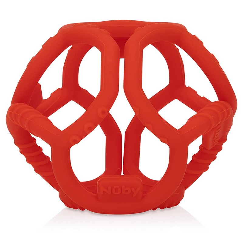 Nuby Tuggy Teething Ball, Colors may vary