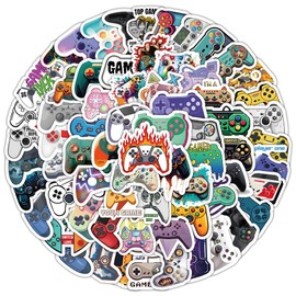 100PCS Small Sized Gamepad Stickers, Cool Classic Game Remote Control Sticker Pack for Bumper Water Bottles Laptop, Vinyl Waterproof Graffiti Game Controller Handle Decals for Teens Boys and Adults