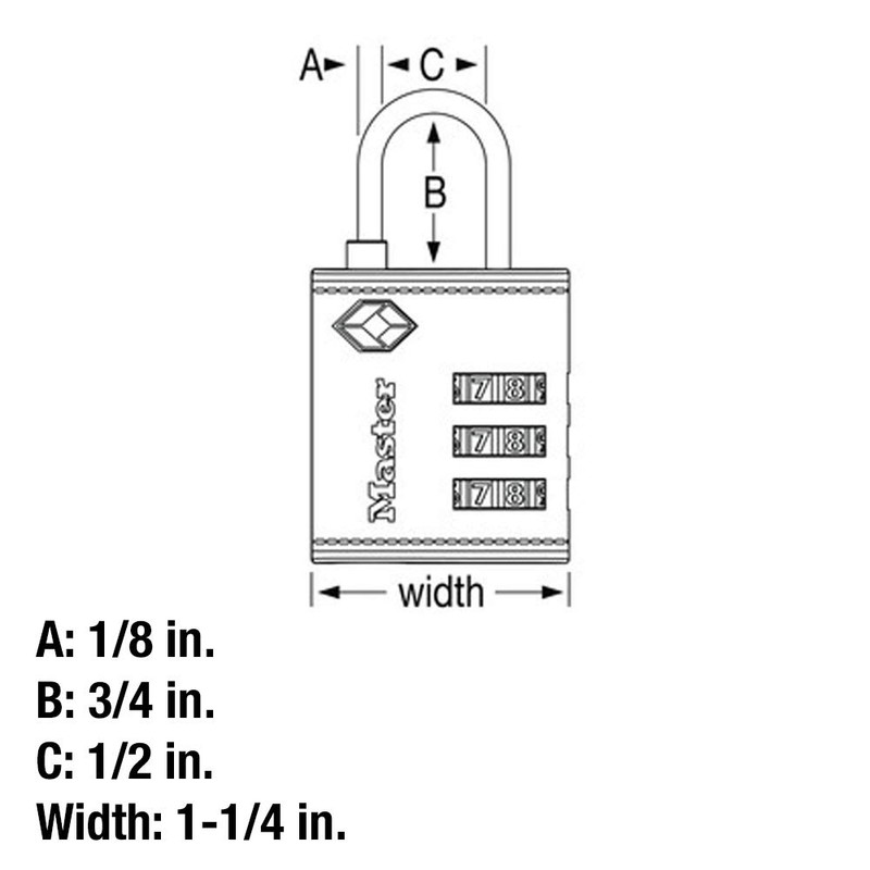 Master Lock 4692D Set Your Own Combination TSA Approved Luggage