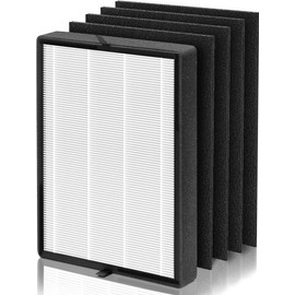 Ecofort HP700 Replacement Filter Compatible with Hunter HP700 Series Medium Console Air Purifier, Compare to Part# H-HF700-VP & H-PF700, 1 x High-Efficiency Filter + 4 x Activated carbon