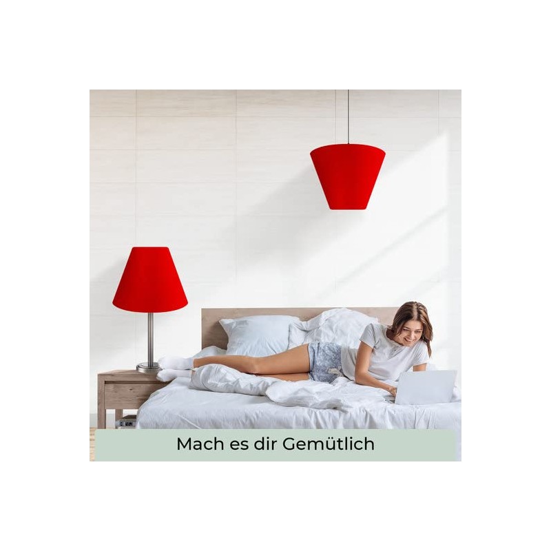 Wogati® Lampshade, Various Sizes and Colours, Colour: Red / Size: