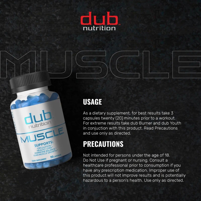 Dub Nutrition Suplemento Muscular Con Vitaminas 90 Cápsulas