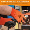 STIX-ON 20 Pairs Orange Large Work Gloves–Heavy Duty Rubber Coated