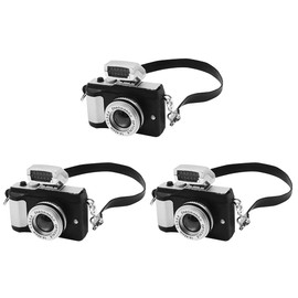 CENPEK 3pcs Mini Dollhouse Decoration 1:12 Dollhouse Camera Miniature 3 4 6 Dots BJD Shape with Cross Strap
