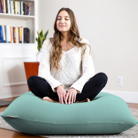 Yogibo Mini Small Bean Bag Lounger Chair for Kids, Teens and Adults with Filling, Soft, Plush, Comfy, Sensory Lounge Beanbag, Washable Cover, Mint