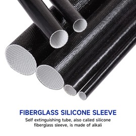 32Feet High Temp Fiberglass Sleeving Automotive Heat Shield Sleeve Silicone Coated Wire Insulation Hose Line Cable Harness Wrap (3/16 ID. - 32ft)