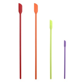 BICASUU Mini Spatula Silicone Small for Makeup Spatula- Thin Jar Spatula ，for Thin Jar/Kitchen Bottles/Cosmetic Bottles 4Pack (Multicolor)