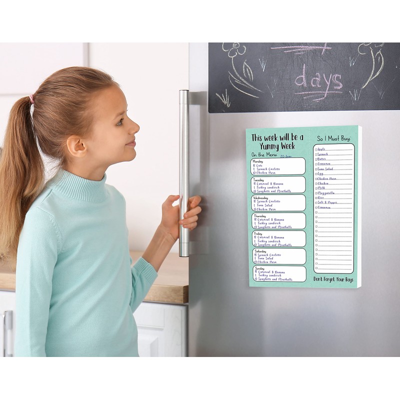 Inkdotpot Weekly Meal Planner Notepad 7"x10”, "This Week Will Be