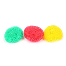 Hygoclean Scourers Plastic Assorted Colours Height 3 cm Diameter 9.5 cm Pack of 50