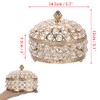 Hipiwe Cofre de joyería con tapa para aretes, anillos, joyas,