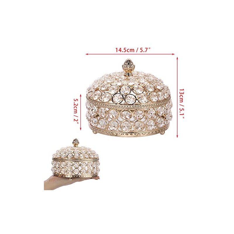 Hipiwe Cofre de joyería con tapa para aretes, anillos, joyas,
