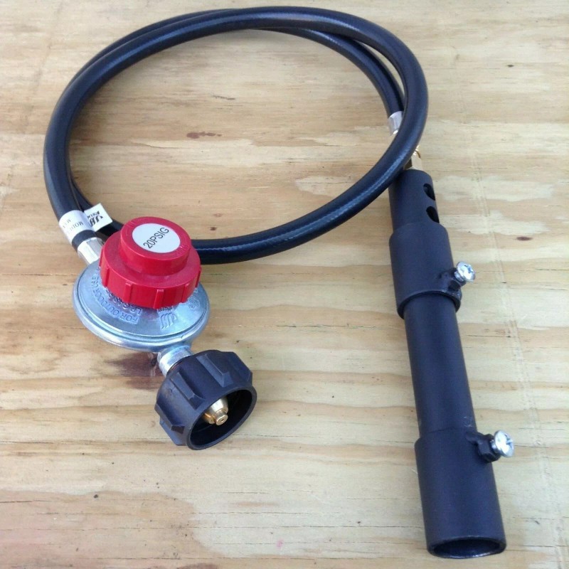 LAREDOS BLACKSMITHS FORGE PROPANE BURNER WITH 4'HIGH PRESSURE REGULATOR(0-20PSI) 27000