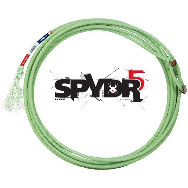 Classic Equine Rope Spydr 5 Strand Heel Rope 35ft, Medium Lay, Green, (SPYDR 335 M)