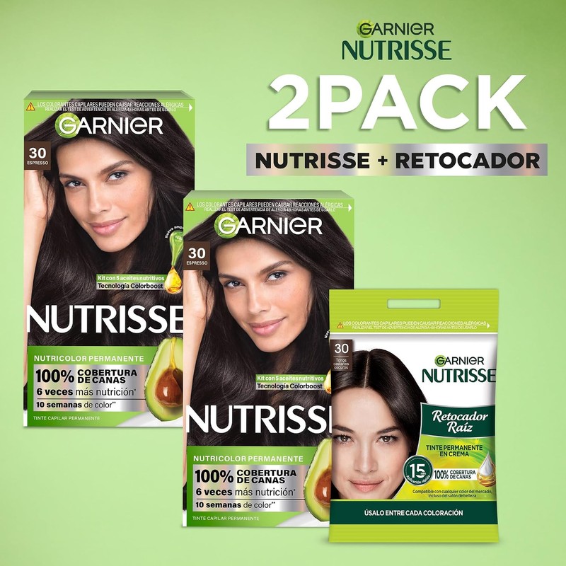 Tinte Garnier Nutrisse Espresso 30 – Coloración + Retocador Raíz