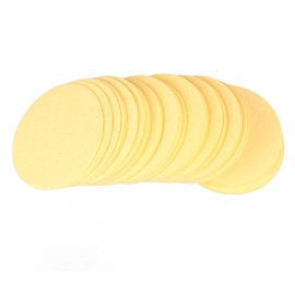 Compressed Wood Pulp Facial Sponges Natural Cellulose Face Sponge for Face Cleansing Makeup Removal Massage 65 X 10mm Pressed 1mm Circular Shape Yellow