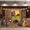 Western Cowboy Backdrop West Rustic Wooden House Farm Barn Door